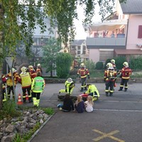 Foto 1 - Übung des SEE mit der Feuerwehr zusammen